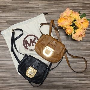 Michael Kors Black and Brown Crossbody Bags